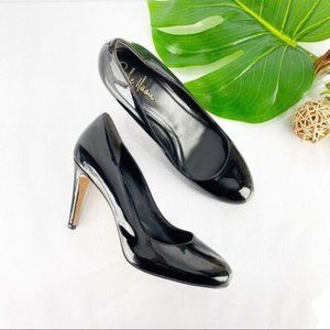 Cole Haan Women's Dress Pump Air Violet Size 7.5 Classic Patent Leather Black